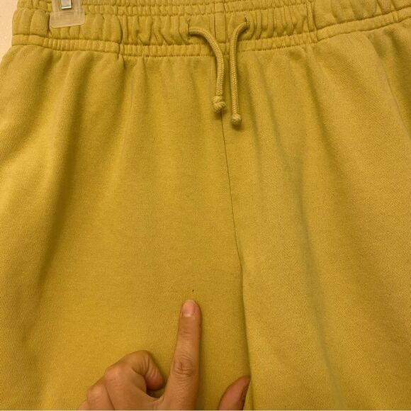 Under Armour UA The Rock Terry yellow pull on drawstring cotton sweat shorts M - Picture 12 of 13